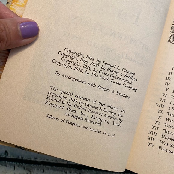 Vintage 1948 the adventures of Huckleberry Finn Mark Twain - Picture 12 of 16